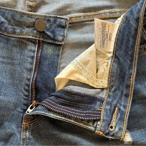 Old Navy medium wash mid rise distressed jeggings pants size 10 long
 b11 - Picture 4 of 5